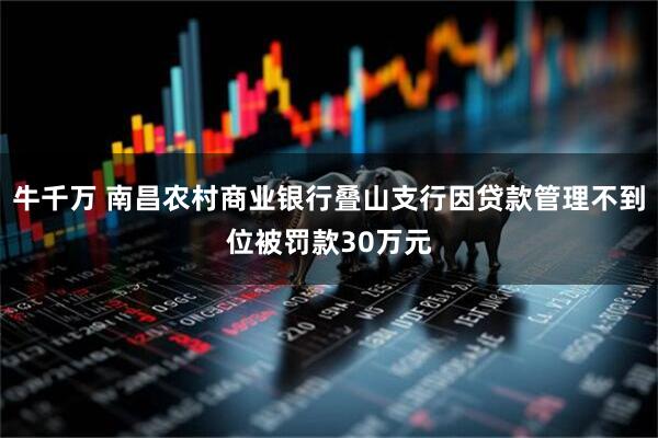牛千万 南昌农村商业银行叠山支行因贷款管理不到位被罚款30万元